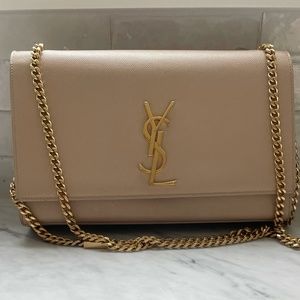 SAINT LAURENT KATE MEDIUM CHAIN BAG -- DARK BEIGE COLOR